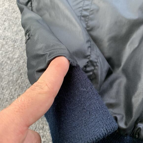 VTG 80s CBS Sports Daytona Upstream Racing Division Black Bomber Jacket Medium - Picture 4 of 15